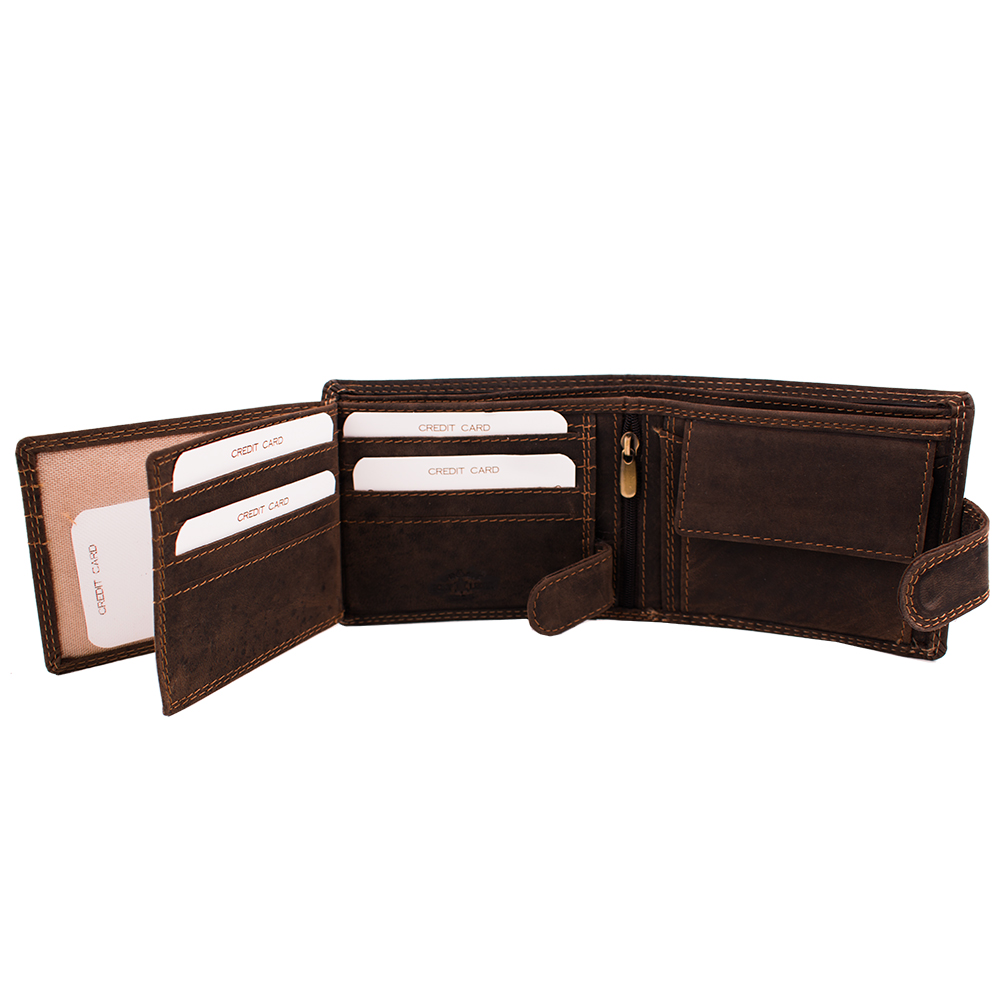 Luxusní pánská kožená peněženka na patent  se znamením zvěrokruhu Vodnář premium kůže Master Pragati Elite GTI 356L