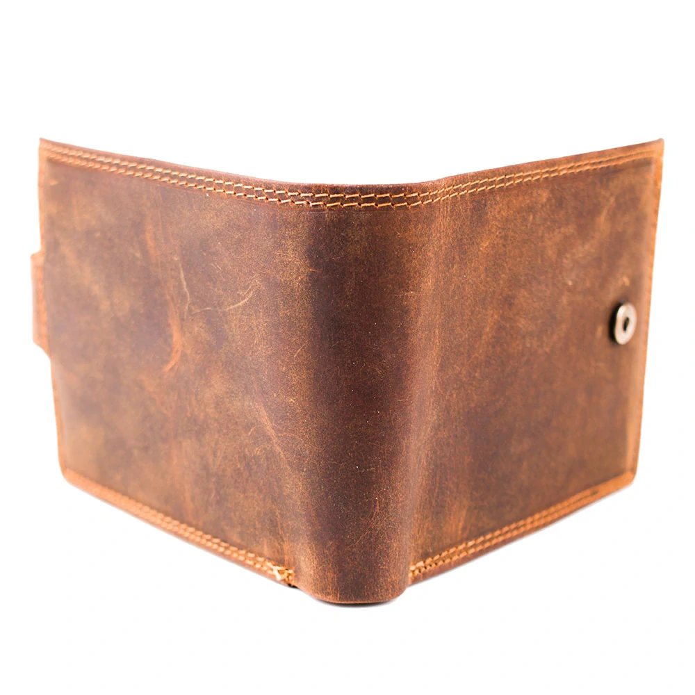 Luxusní pánská kožená peněženka na patent hnědá premium kůže Master Pragati Galant GTI 2168-2