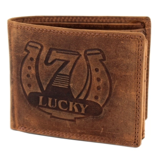 Luxusní pánská kožená peněženka hnědá premium kůže Podkova značky MarkModern