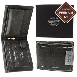 Leonardo Verrelli luxusní pánská kožená peněženka hnědá GT 9925