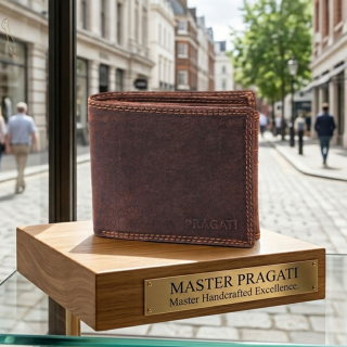 Luxusní pánská kožená peněženka hnědá premium kůže Master Pragati Elite GTI 2450