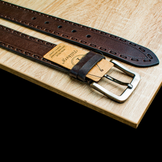 Pánský opasek tmavě hnědý model A247 Tillberg