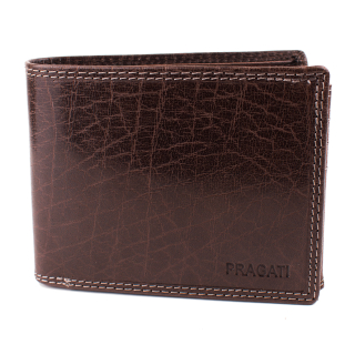 Luxusní pánská kožená peněženka hnědá odstín kávy Moca premium kůže v dárkové krabičce Master Pragati Elite GTI A-18
