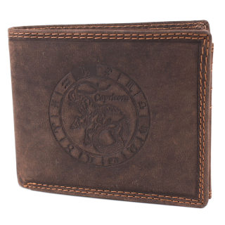 Luxusní pánská kožená peněženka se znamením zvěrokruhu Kozoroh premium kůže Master Pragati Elite GTI 356