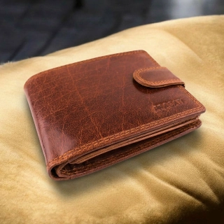 Luxusní pánská kožená peněženka na patent hnědá premium kůže v dárkové krabičce Master Pragati Grand GTI A-18L-30